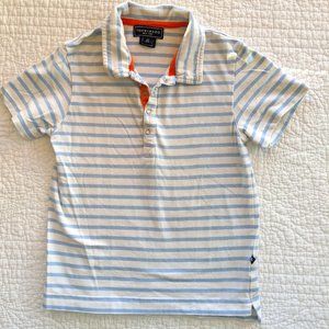 Toobydoo blue & white striped polo shirt, boys 4T